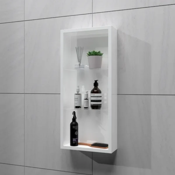 Sonix 300 Glass Shelf Wall Storage White