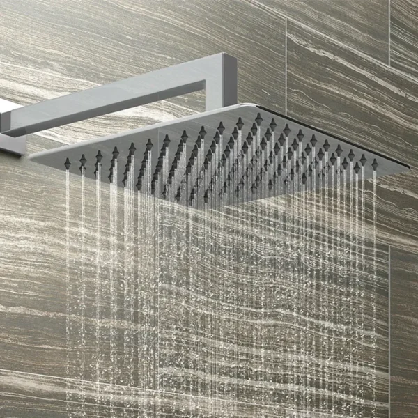 Chrome Slim Square Fixed Shower Head 300X300Mm