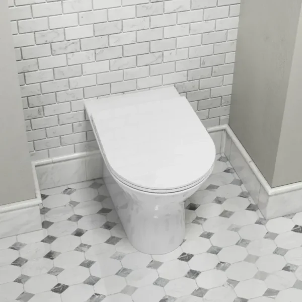 Patello Rimless Back To Wall Toilet and Ultra Thin Soft Close Quick Release Seat