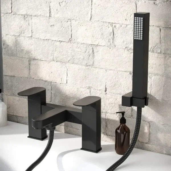 Virgo Black Bath Shower Mixer Tap
