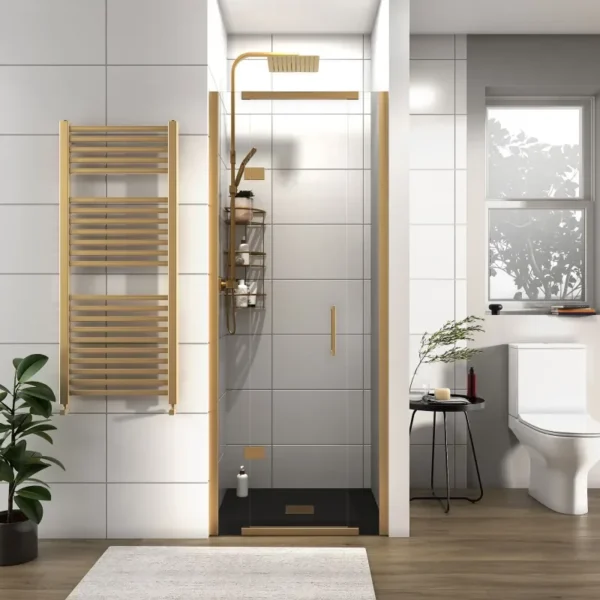 Havana Gold 800 Hinged Shower Door with Inline Panel