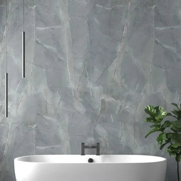 Perform Panel Shower Wall: Verde Marble (Various Sizes, Straight Edge or Tongue & Groove)