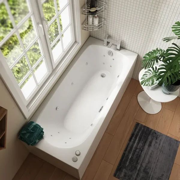 Mercury Whirlpool Bath: Single Ended, 1600 x 700