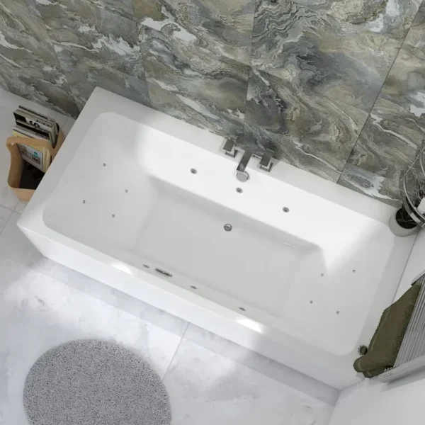 Turin Whirlpool Bath: Super Deep, 1700 x 800, 6 or 14 Jets