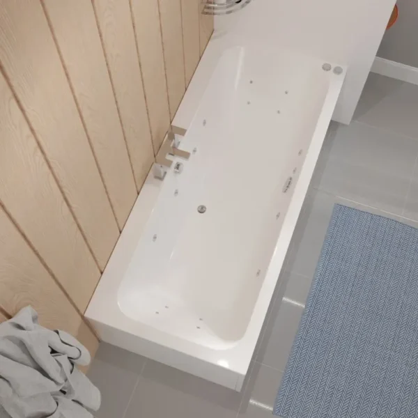 Vernwy Whirlpool Bath: Double Ended, 1700mm x 750mm