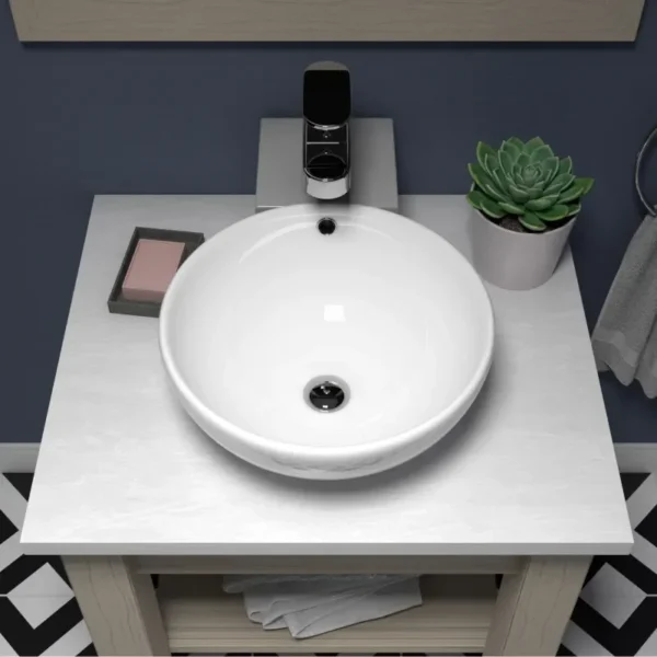 Monaco Cloakroom Countertop Basin with Tap Ledge